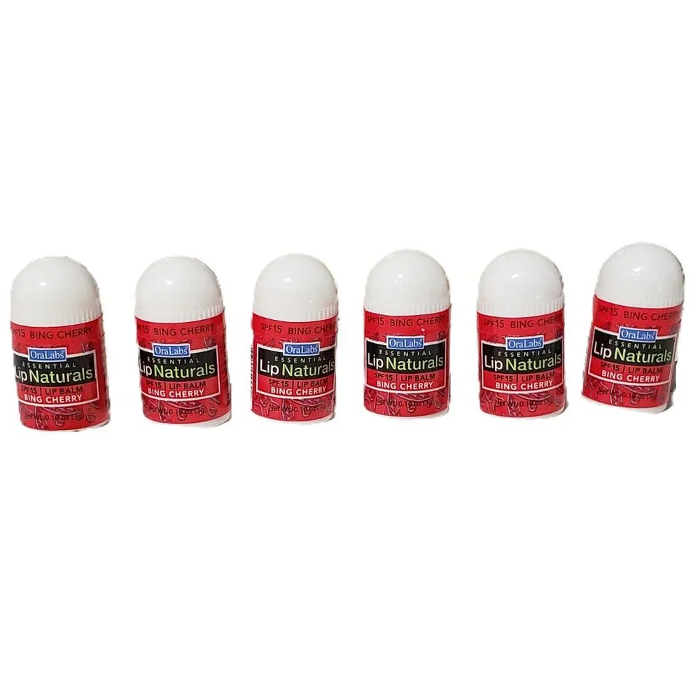 6 Ora Labs Essential Lip Naturals Bing Cherry Mini Mini Lip Balm SPF 15 Exp 9/28
